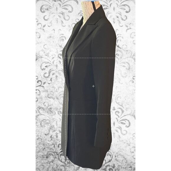 Jay Godfrey Womens 2 Minimalist Black Longline Blazer Career Dress NWT $345 - Picture 5 of 11
